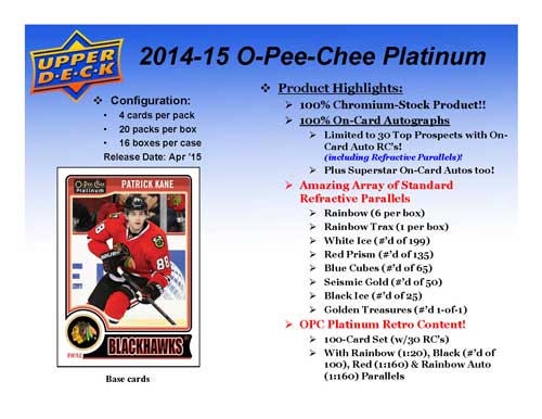 Hel Box 2014-15 Upper Deck O-Pee-Chee Platinum