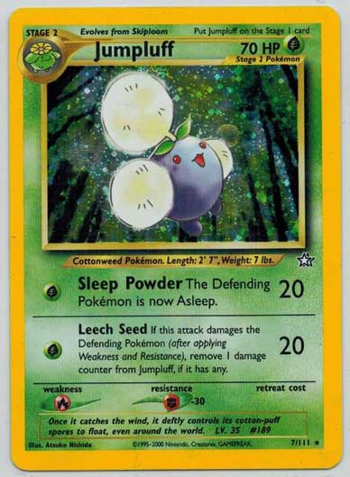 Pokémon, Neo Genesis, Jumpluff - 7/111 - Holo Rare - Slightly Played