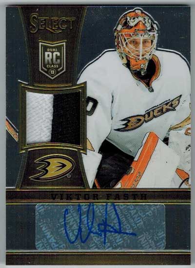 Viktor Fasth 2013-14 Select Rookies Jersey Autographs Prime #241 16/50
