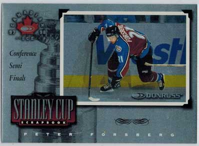 Peter Forsberg 1997-98 Donruss Canadian Ice Stanley Cup Scrapbook #18 /1500
