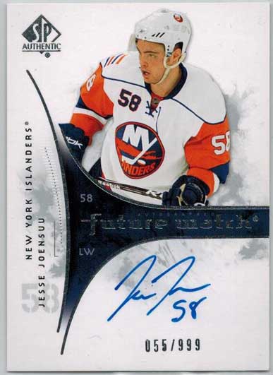 Jesse Joensuu 2009-10 SP Authentic #227 Autograph RC, New York Islanders