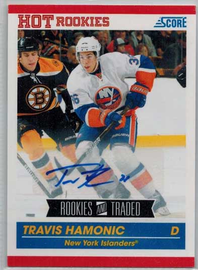 Travis Hamonic 2010-11 Score Signatures #618, New York Islanders