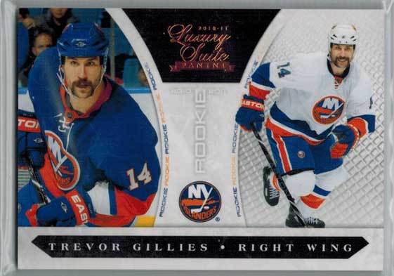 Trevor Gillies 2010-11 Luxury Suite #201 RC, New York Islanders