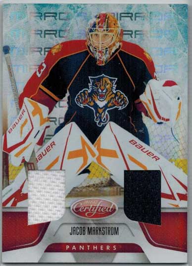 Jacob Markström / Jacob Markstrom 2011-12 Certified Mirror Red Materials Dual #77 /150