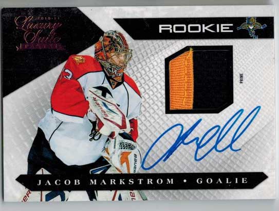 Jacob Markström 2010-11 Luxury Suite #141 Jersey Autograph /299 RC