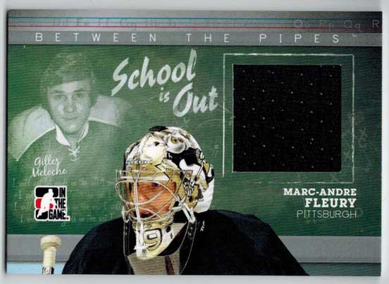 Marc-Andre Fleury/Gilles Meloche 2010-11 Between The Pipes School Is Out Jerseys Silver #SO11