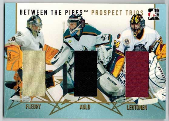 Marc-Andre Fleury/Alex Auld/Kari Lehtonen 2006-07 Between The Pipes Prospect Trios Gold #PT13