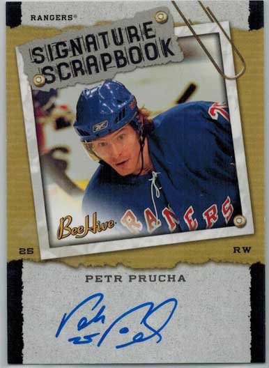 Petr Prucha 2006-07 Beehive Signature Scrapbook #SSPP, New York Rangers