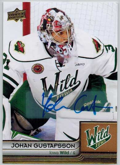 Johan Gustafsson 2014-15 Upper Deck AHL Autographs #39