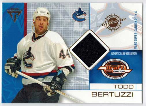 Todd Bertuzzi 2001-02 Titanium Draft Day Edition #92