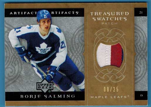 Börje Salming 2007-08 Artifacts Treasured Patches Gold #TSBS /25