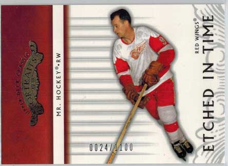 Gordie Howe 2003-04 Upper Deck Classic Portraits #113 Etched in Time /100