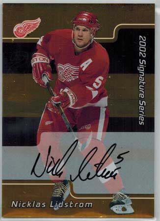Nicklas Lidström 2001-02 BAP Signature Series Autographs Gold #156