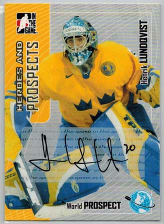 Henrik Lundqvist 2005-06 ITG Heroes and Prospects Autographs Series II #AHL SP