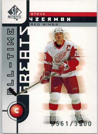 Steve Yzerman 2001-02 SP Authentic #97 All-Time Greats /3500
