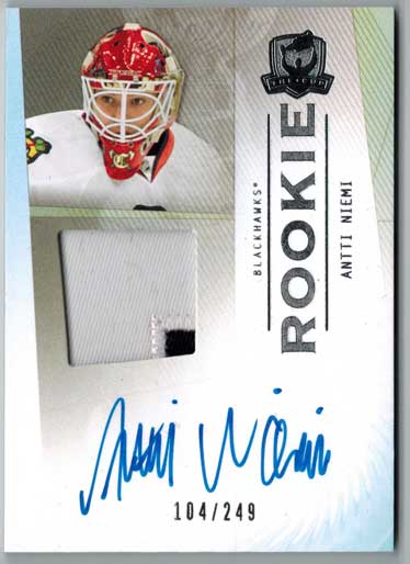 Antti Niemi 2009-10 The Cup #134 Patch Autograph RC 104/249