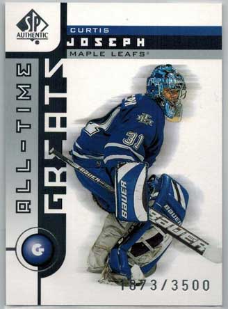 Curtis Joseph 2001-02 SP Authentic #109 All-Time Greats /3500