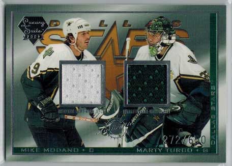 Mike Modano / Marty Turco 2003-04 Pacific Luxury Suite #32A Jersey