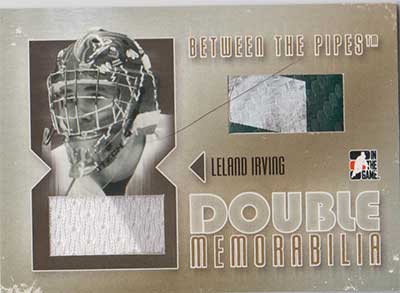 Leland Irving 2006-07 Between The Pipes Double Memorabilia Gold #DM09