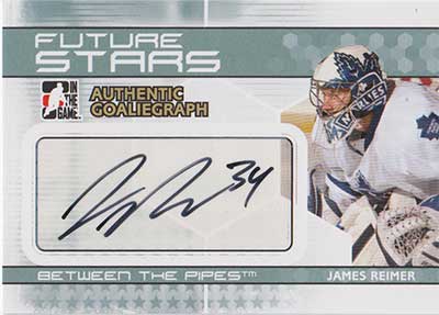James Reimer 2009-10 Between The Pipes Autographs #AJR