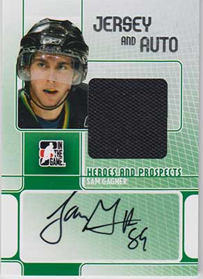 Sam Gagner 2008-09 ITG Heroes and Prospects Jerseys Autographs #JASG