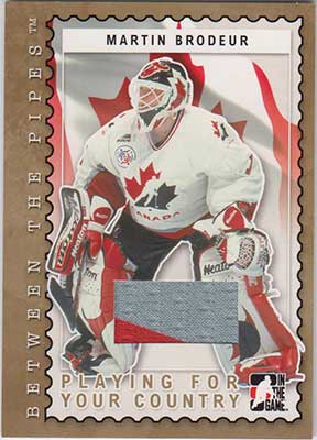 Martin Brodeur 2006-07 Between The Pipes Playing For Your Country Gold #PC02