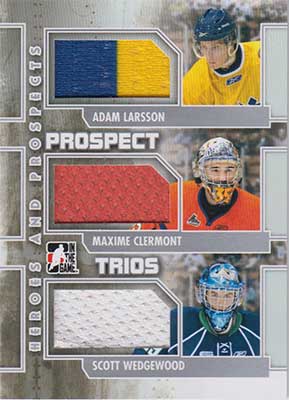 A Larsson/M Clermont/S Wedgewood 2011-12 ITG Heroes and Prospects Prospect Trios Jerseys Silver #PT0