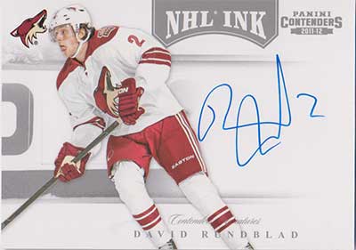 David Rundblad 2011-12 Panini Contenders NHL Ink #41