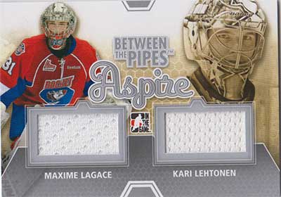 Kari Lehtonen / Maxime Lagace 2012-13 Between The Pipes Aspire Jerseys Silver #ASP13