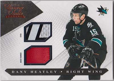 Dany Heatley 2010-11 Luxury Suite Jersey Numbers Sticks #59 /50
