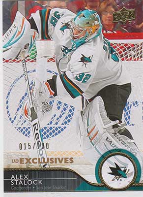 Alex Stalock 2014-15 Upper Deck Exclusives #160 /100