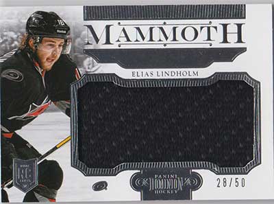 Elias Lindholm 2013-14 Dominion Mammoth Jerseys #MELI /50