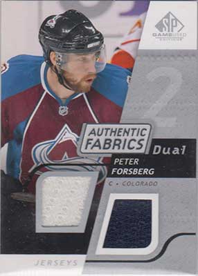 Peter Forsberg 2008-09 SP Game Used Dual Authentic Fabrics #AFPF