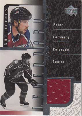 Peter Forsberg 2000-01 Upper Deck Legends Legendary Game Jerseys #JPF