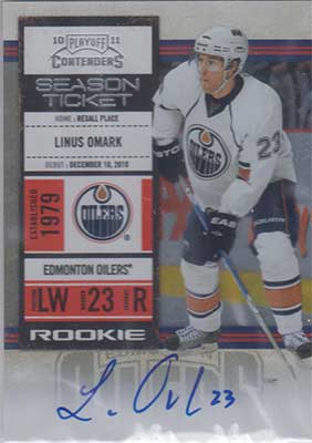 Linus Omark 2010-11 Playoff Contenders #146 Autograph RC