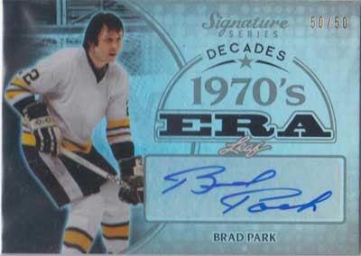 Brad Park 2015-16 Leaf Signature Series Decades Autographs Gray #SDBP2 /50