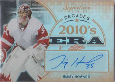 Jimmy Howard 2015-16 Leaf Signature Series Decades Autographs #SDJH2