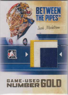 Jacob Markström 2010-11 Between The Pipes Numbers Gold #M21 1/1