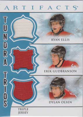 Ryan Ellis / E Gudbranson / D Olsen 2012-13 Artifacts Tundra Trios Jerseys Blue #TT3EGO Team Canada