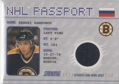 Sergei Samsonov 2002-03 Stadium Club Passport #16