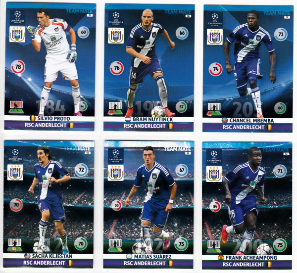 Teamset, 2014-15 Adrenalyn Champions League, RSC Anderlecht