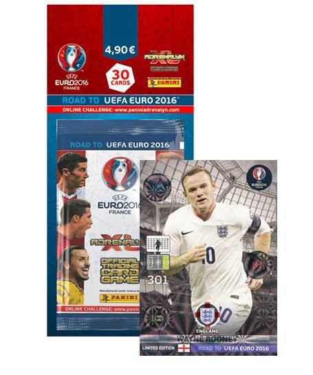 1st Blisterpack, Panini Adrenalyn XL Road to Euro 2016 - Wayne Rooney