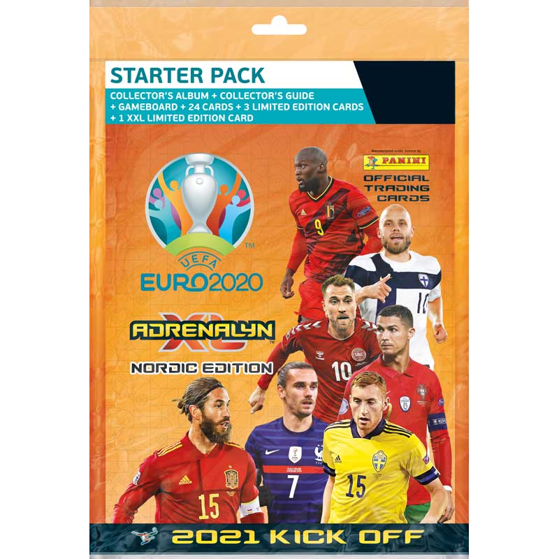 BILLIGT! Nordic Edition Panini Adrenalyn XL Euro 2021 KICK OFF - Startpaket (Äldre kort)