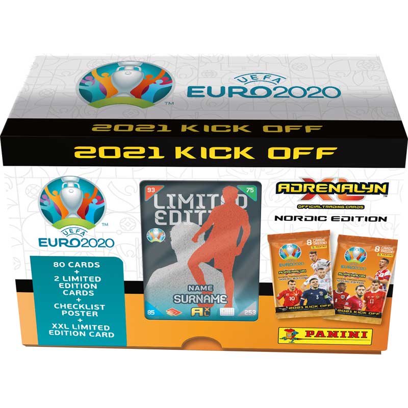BILLIGT! Nordic Edition Panini Adrenalyn XL Euro 2021 KICK OFF - Gift Box (Äldre kort)
