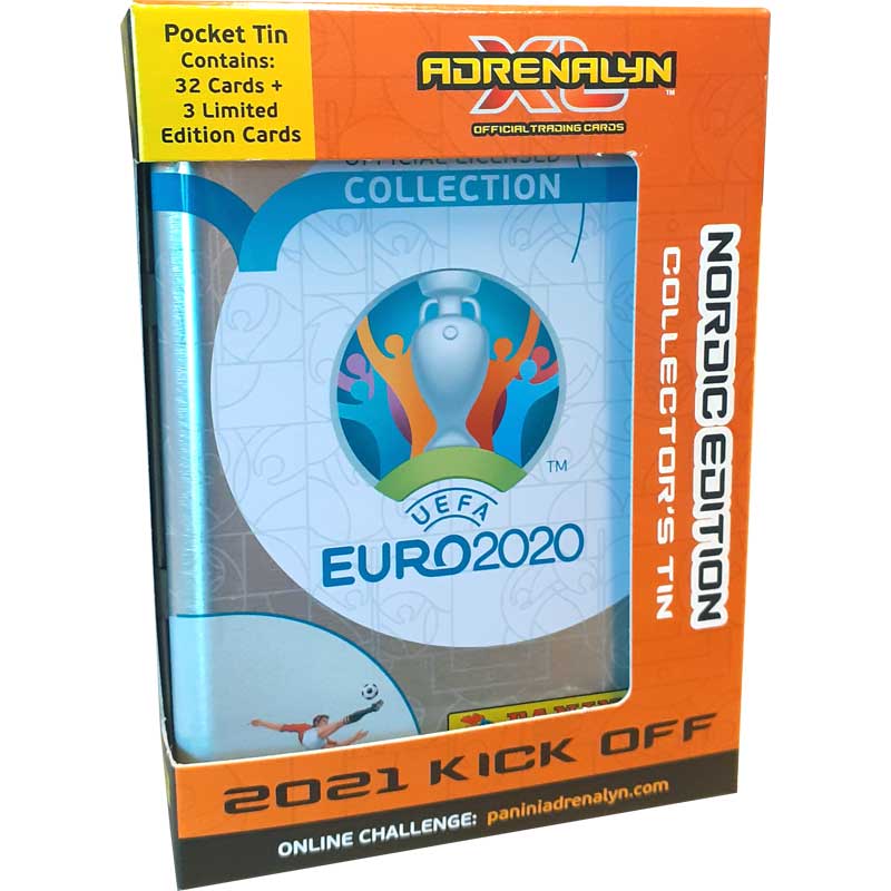 BILLIGT! Nordic Edition Panini Adrenalyn XL Euro 2021 KICK OFF - Pocket Tin (Äldre kort)