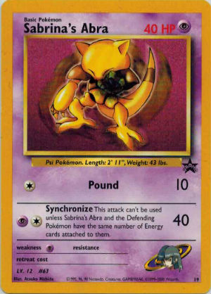 Pokémon, Black Star Promo, Sabrinas Abra - 19