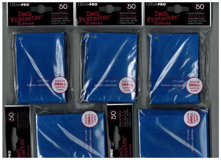 Small deck protector sleeves, blå, 250st - Ultra Pro