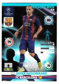 Defensive Rock, 2014-15 Adrenalyn Champions League, Javier Mascherano