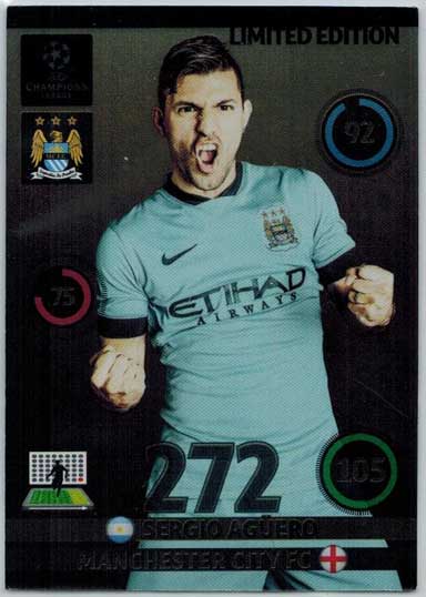 Limited Edition, 2014-15 Adrenalyn Champions League, Sergio Aguero / Sergio Agüero