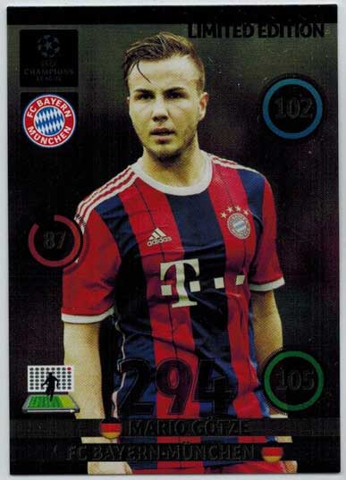 Limited Edition, 2014-15 Adrenalyn Champions League, Mario Götze / Mario Gotze